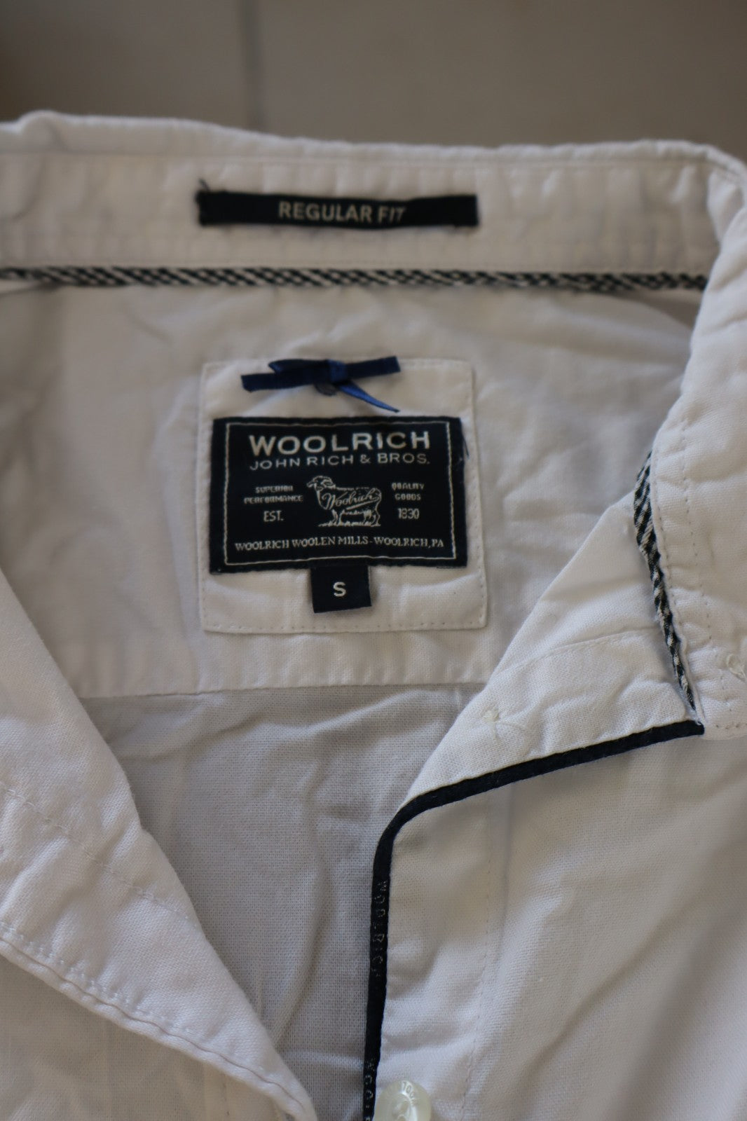 WOOLRICH CAMICIA BLUSA DONNA TG S WOMAN SHIRT CASUAL VINTAGE  LOGO COTONE