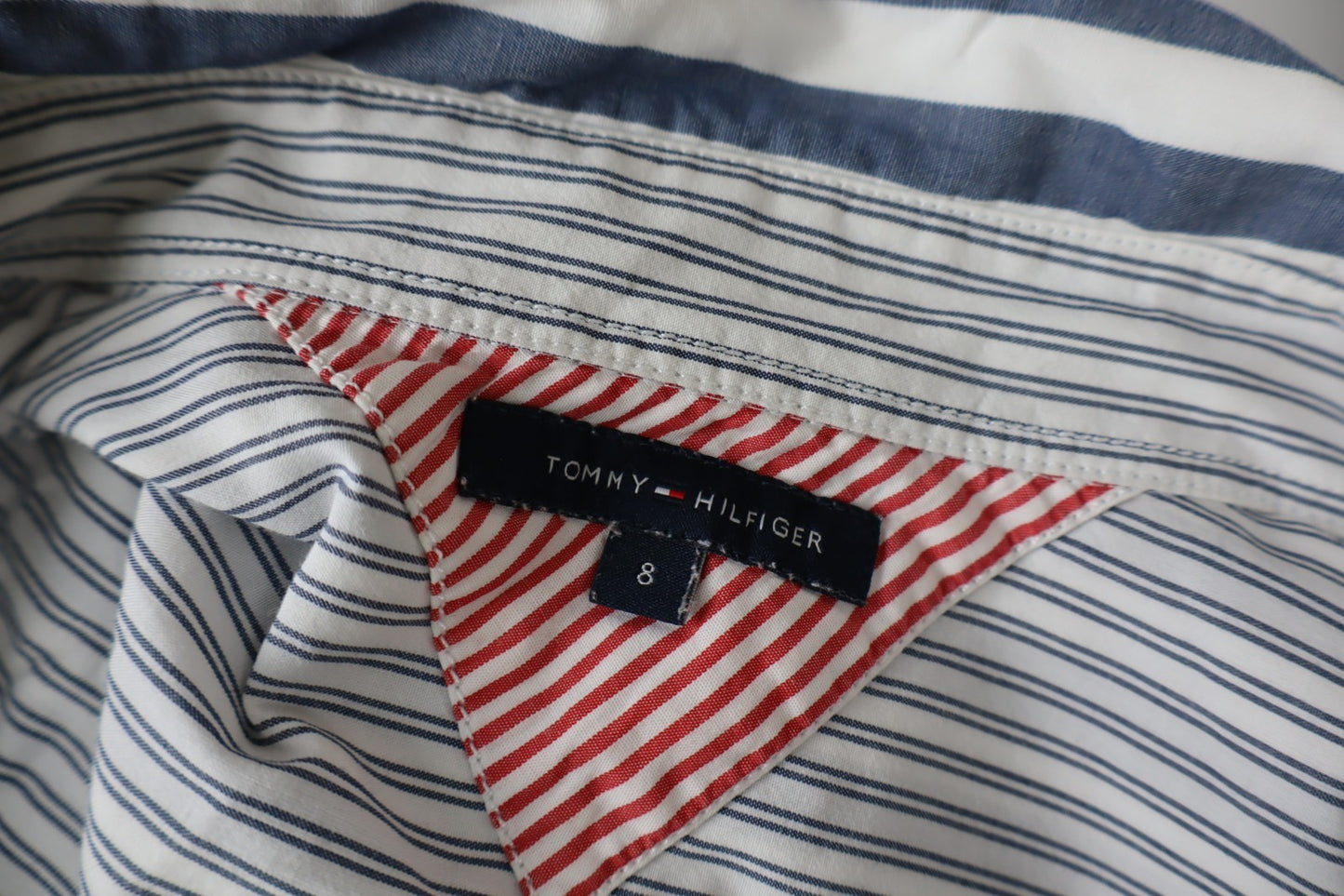 TOMMY HILFIGER CAMICIA DONNA COTONE TG. 8 WOMAN COTTON SHIRT CASUAL VINTAGE