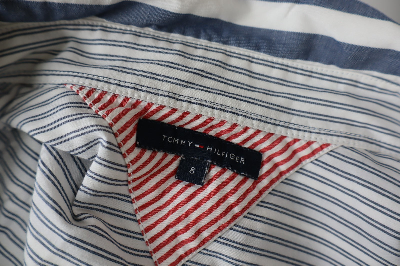 TOMMY HILFIGER CAMICIA DONNA COTONE TG. 8 WOMAN COTTON SHIRT CASUAL VINTAGE