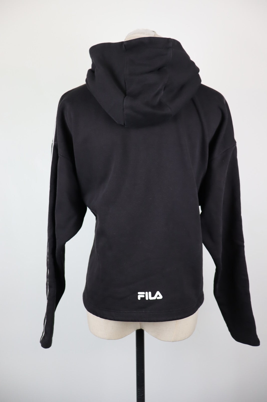 FILA FELPA CON CAPPUCCIO DONNA Tg S WOMAN CASUAL VINTAGE SWEATSHIRT COTONE