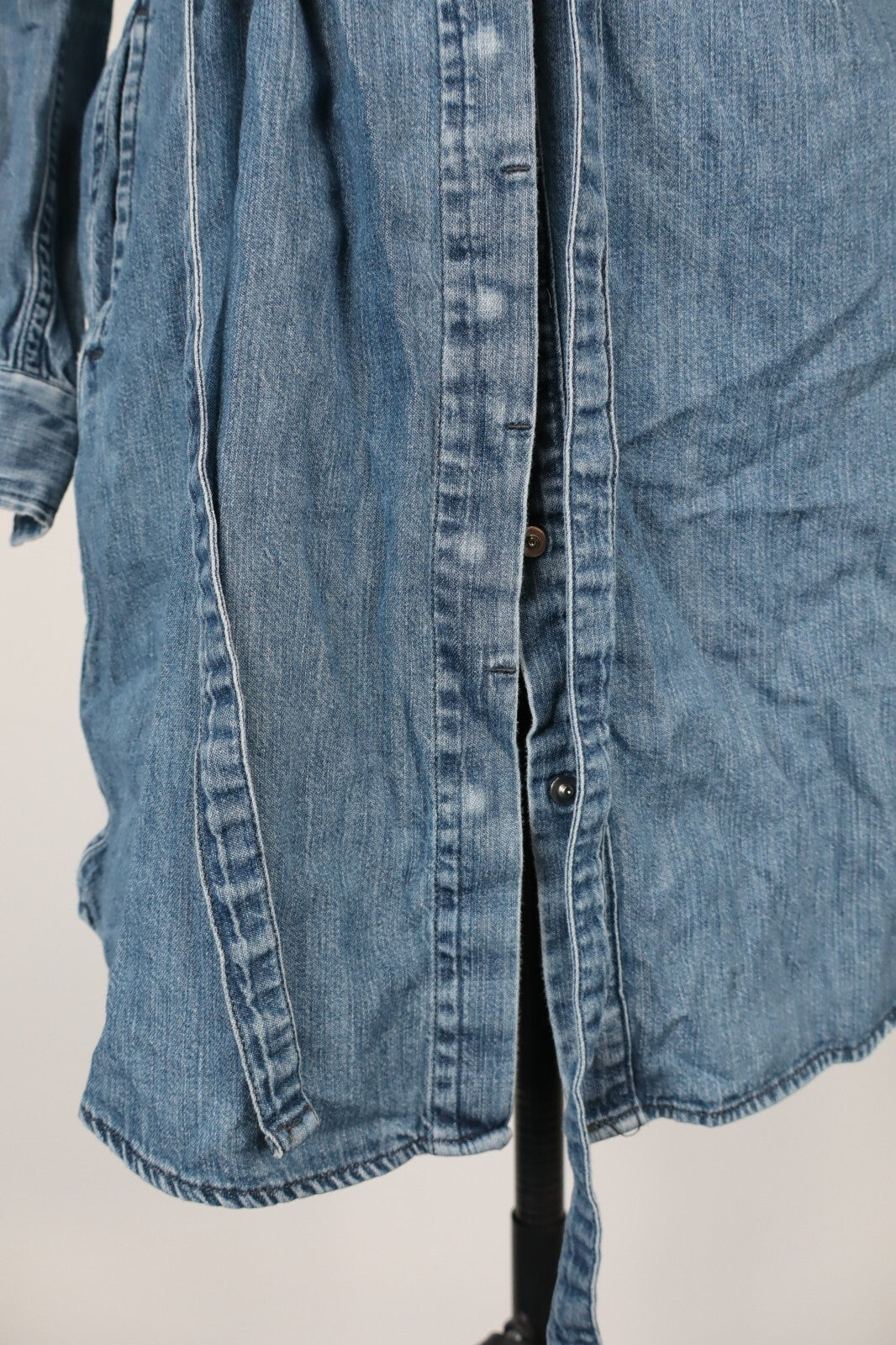 LEVI'S VESTITO CAMICIA JEANS DENIM DONNA TG. XS  WOMAN CASUAL VINTAGE DRESS