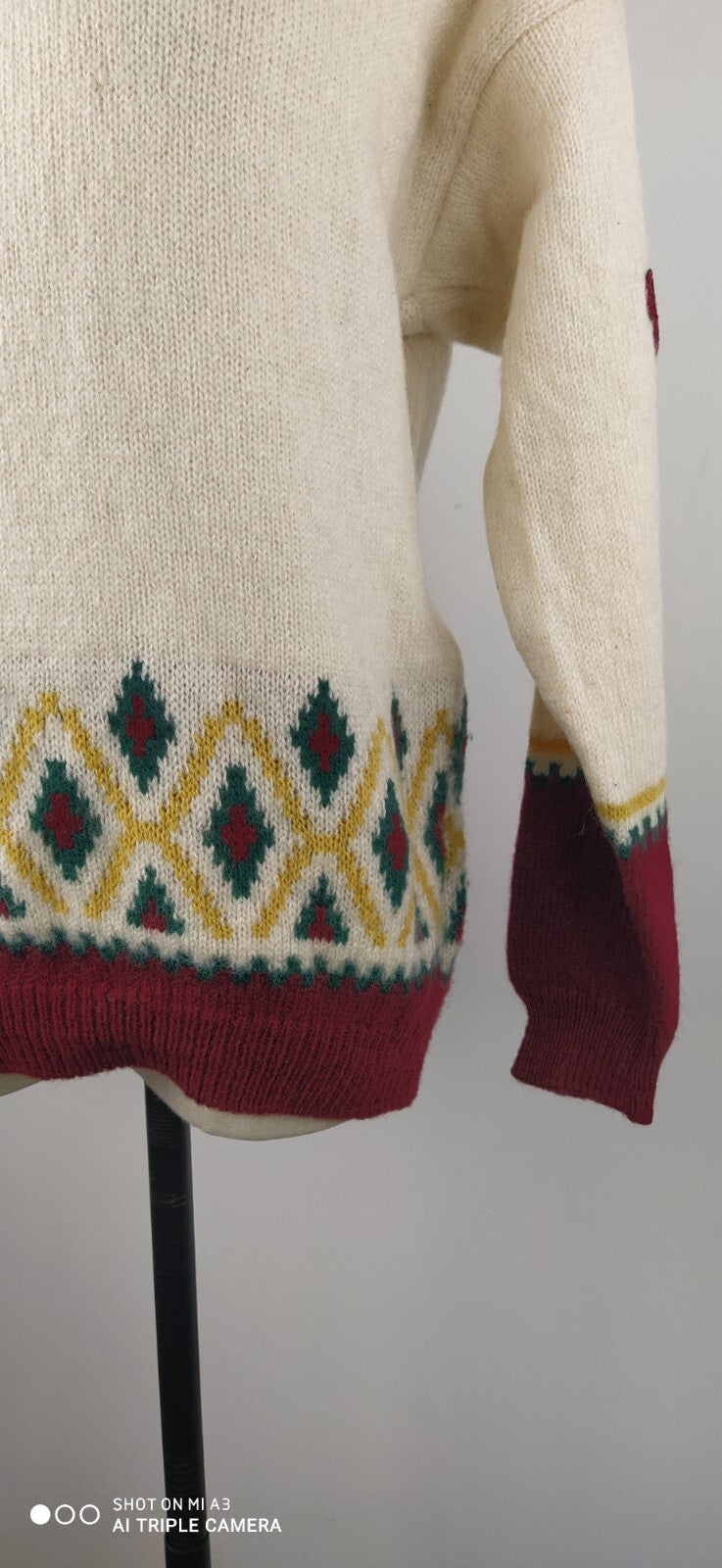 WRANGLER MAGLIONE LANA WOOL DONNA Tg. 2XL WOMAN CASUAL SWEATER VINTAGE