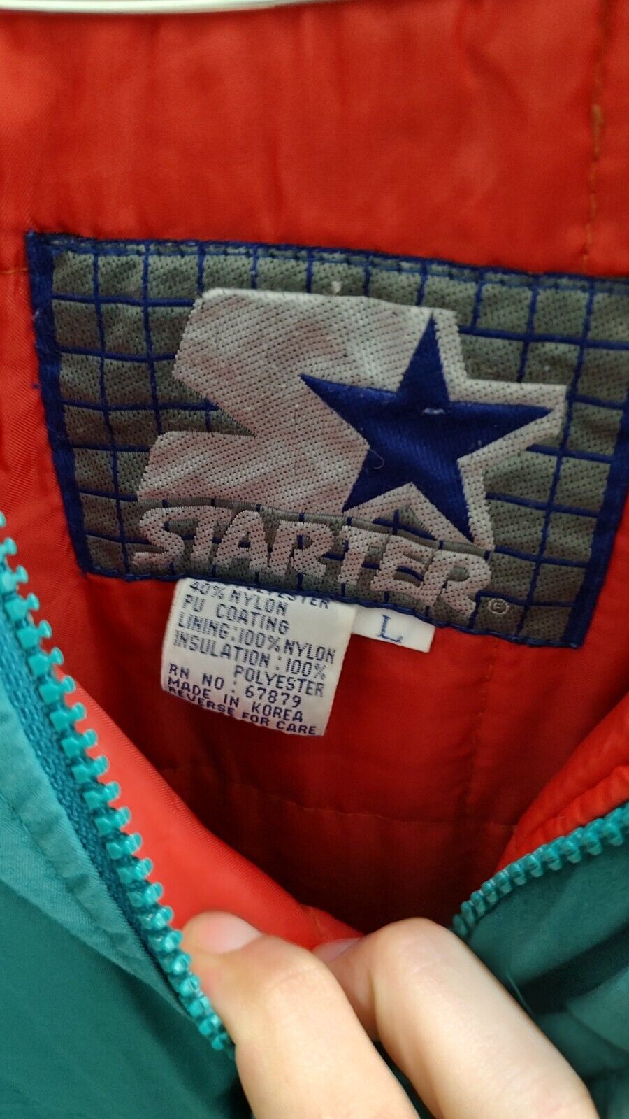 STARTER DOLPHINS GIUBBINO IMBOTTITO NFL FOOTBALL GIACCA UOMO TG L MAN JACKET