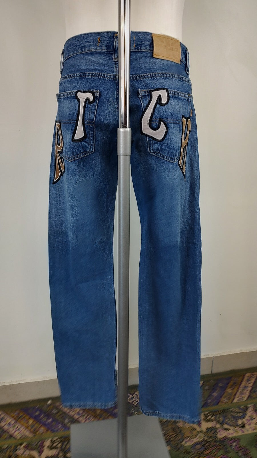 RICHMOND JEANS PANTALONE UOMO CASUAL TG 42 MAN VINTAGE PANTS DENIM
