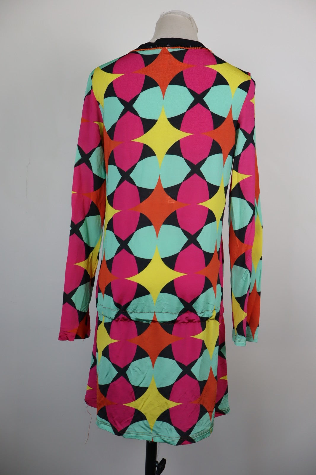 BYBLOS VESTITO DONNA TG. L WOMAN CASUAL VINTAGE DRESS ABITO VISCOSA