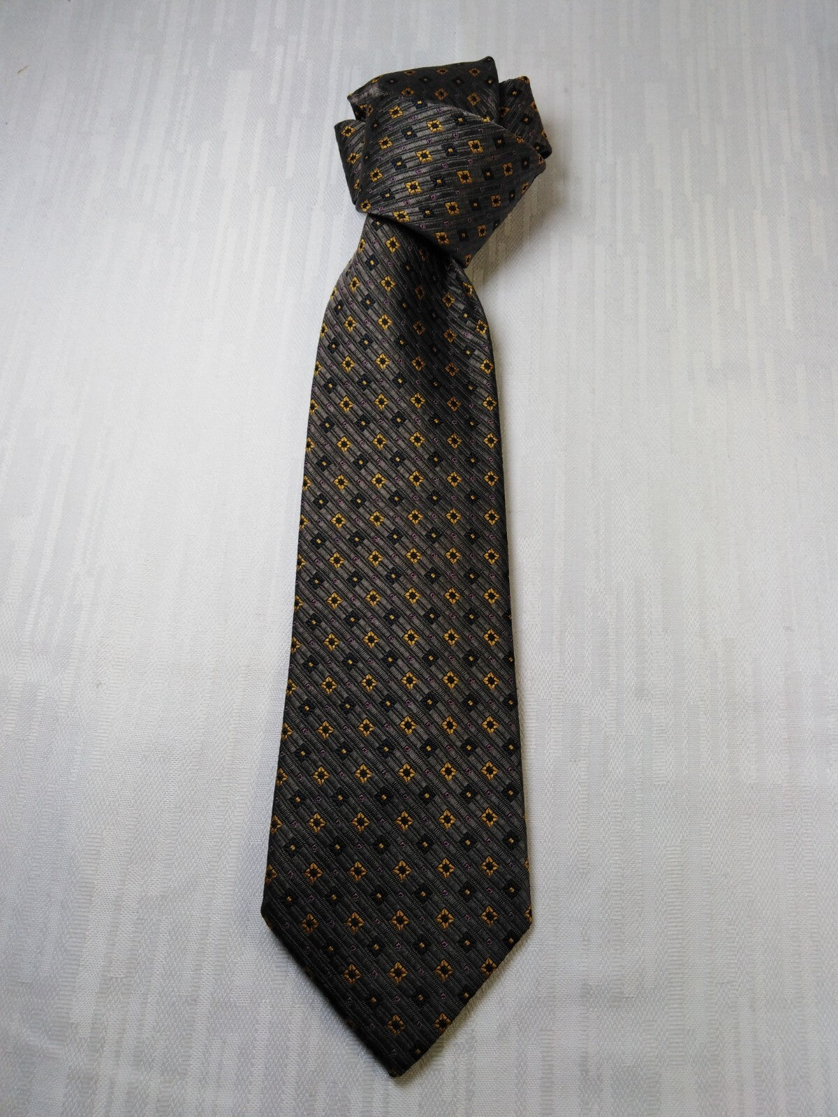 ANGELO MARINO 100% SILK TIE SETA CRAVATTA NECKTIE ITALY VINTAGE CLASSIC