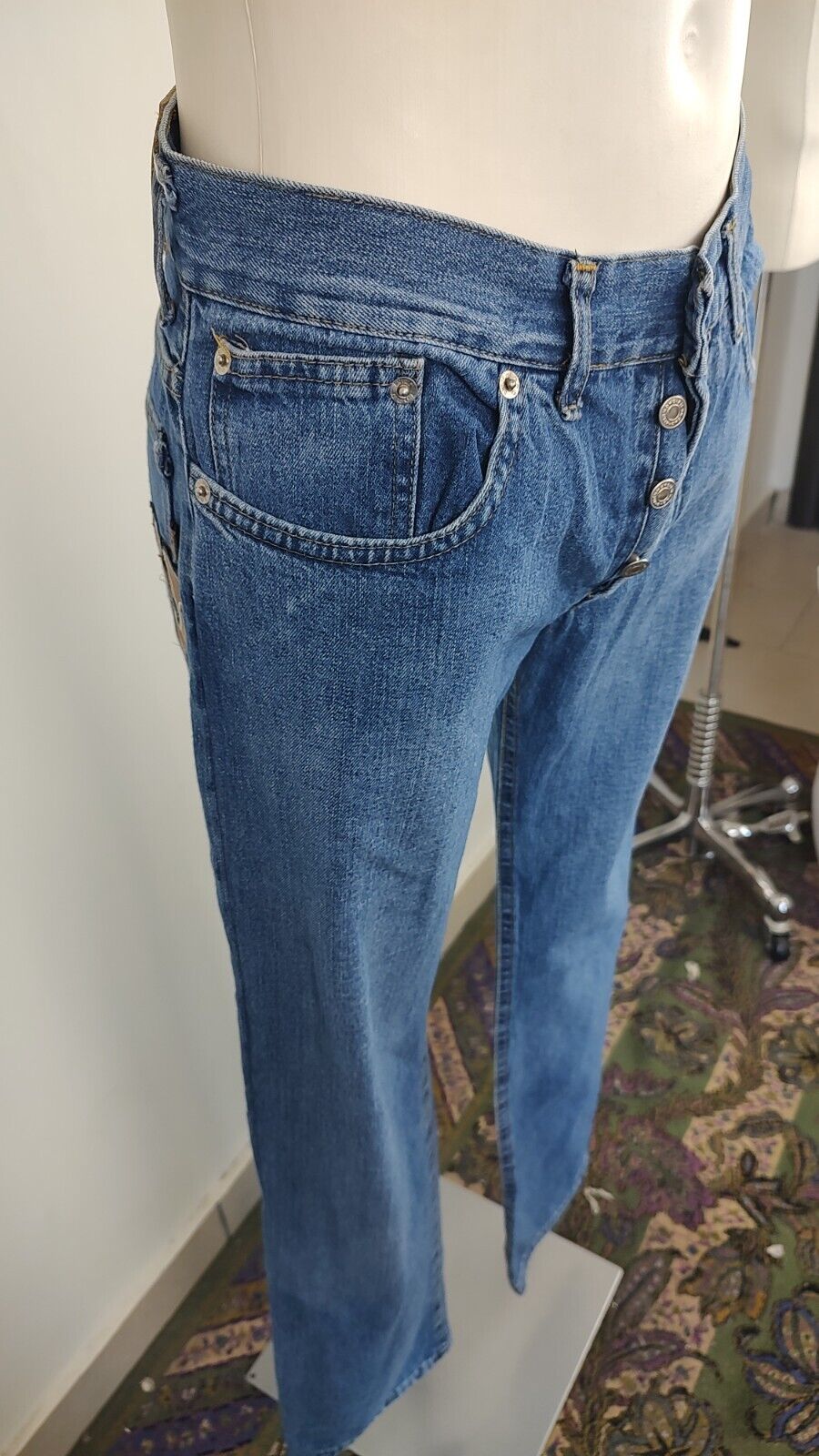 RICHMOND JEANS PANTALONE UOMO CASUAL TG 42 MAN VINTAGE PANTS DENIM