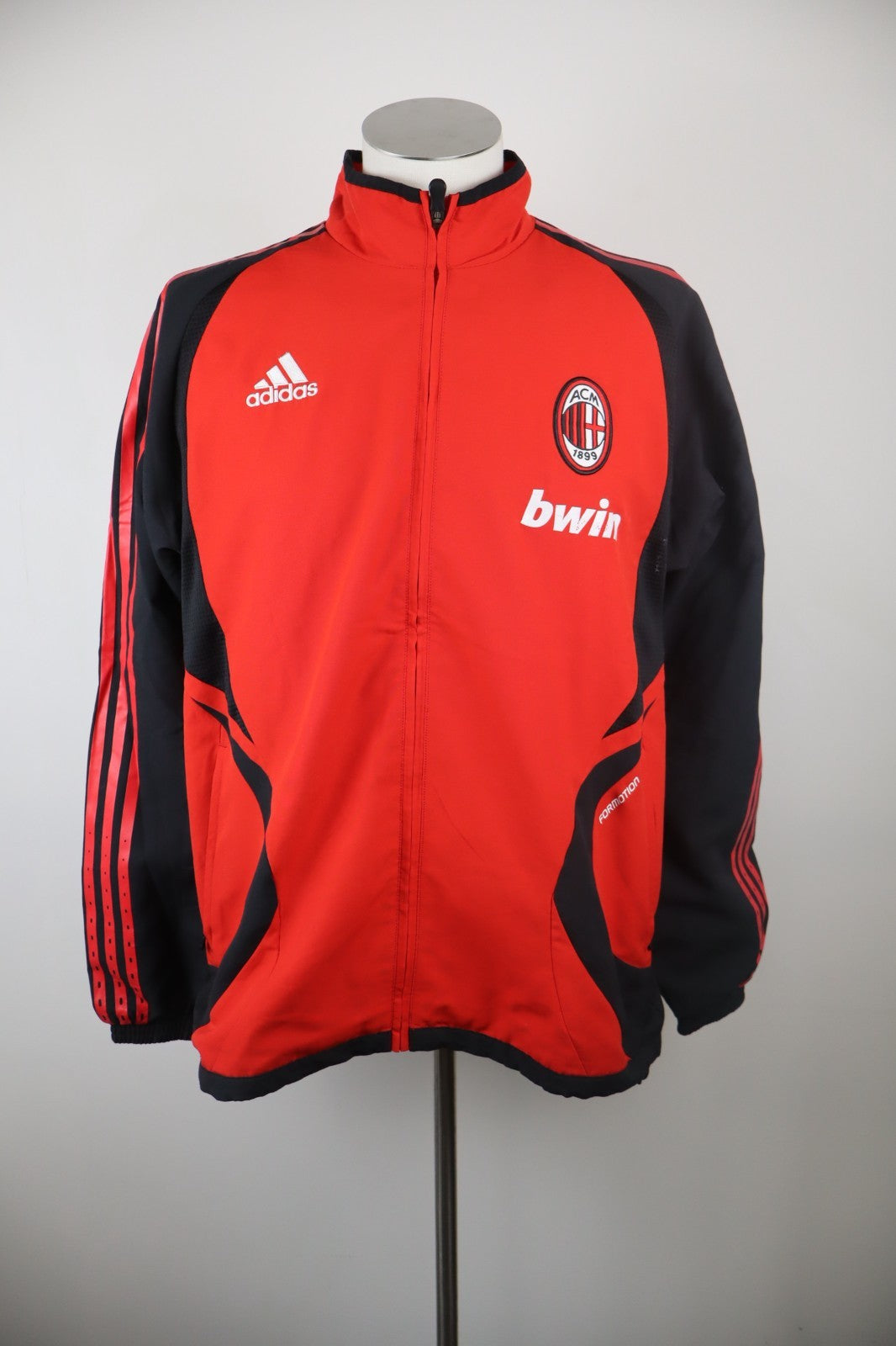 ADIDAS MILAN GIACCA SPORT CALCIO UOMO Tg 5 MAN VINTAGE JACKET SOCCER CERNIERA