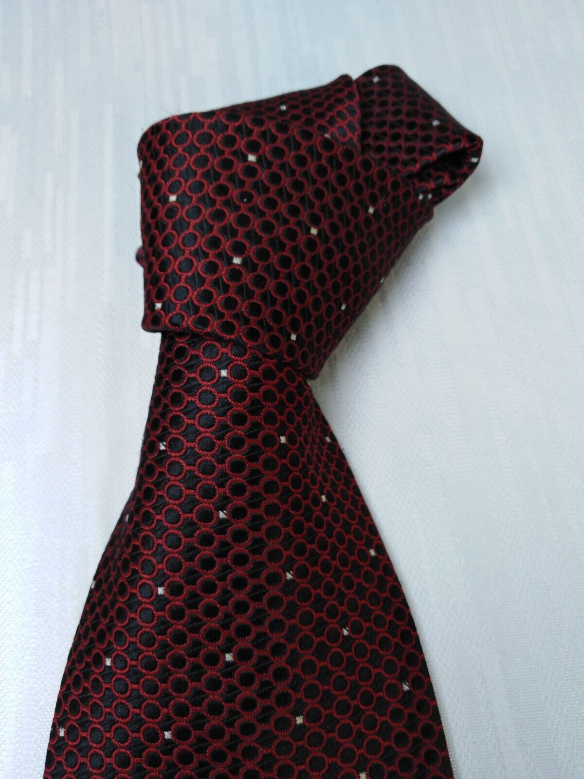 ANDREA CONTE NAPOLI SILK TIE SETA CRAVATTA NECKTIE MADE IN ITALY SELF TIPPED