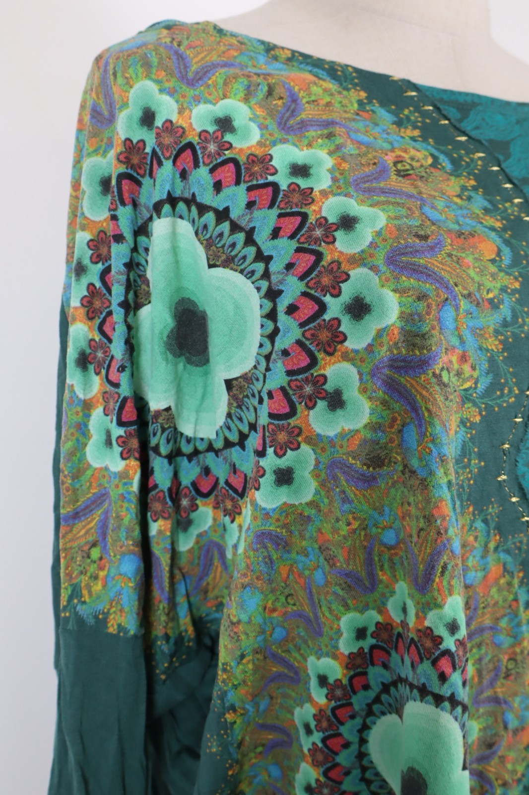 DESIGUAL MAGLIA DONNA TG. L WOMAN CASUAL VINTAGE T-SHIRT  TOP CANOTTA