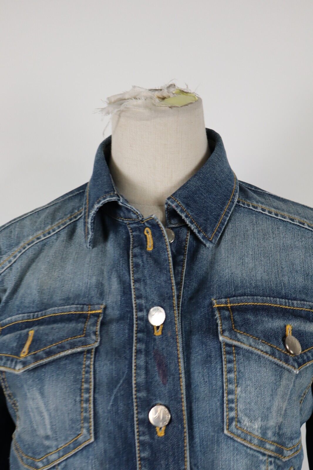 GATTINONI JEANS GIUBBINO DONNA Tg. 42 WOMAN CASUAL JACKET COTONE DENIM VINTAGE
