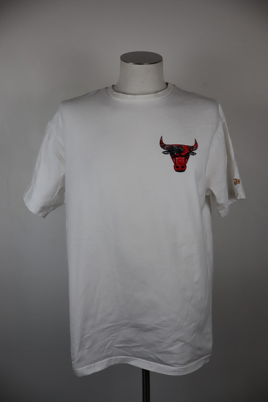 NEW ERA CHICAGO BULLS MAGLIA UOMO TG. M MAN T-SHIRT VINTAGE CASUAL COTONE