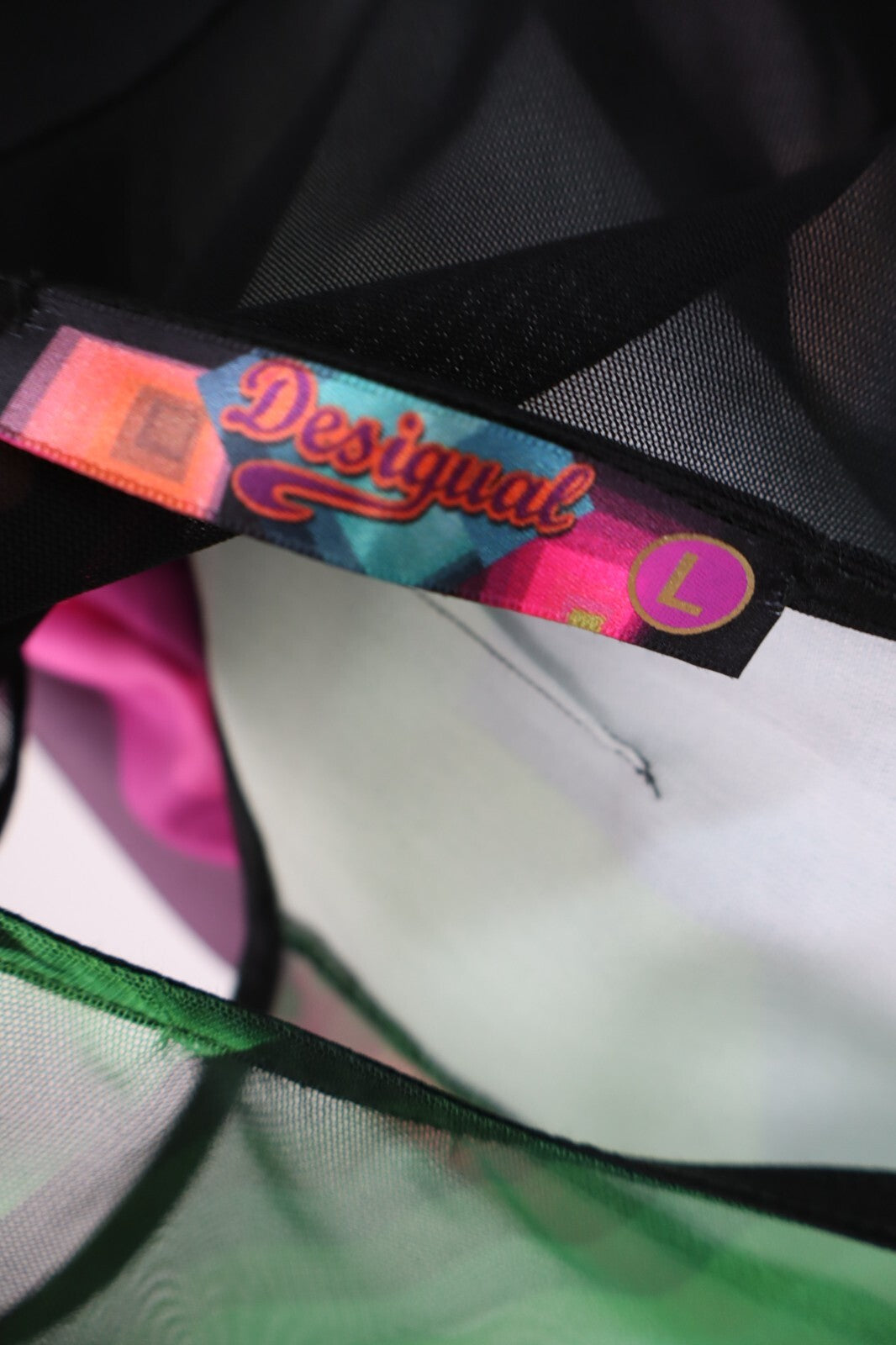 DESIGUAL VESTITO DONNA TG. L WOMAN CASUAL VINTAGE DRESS ABITO