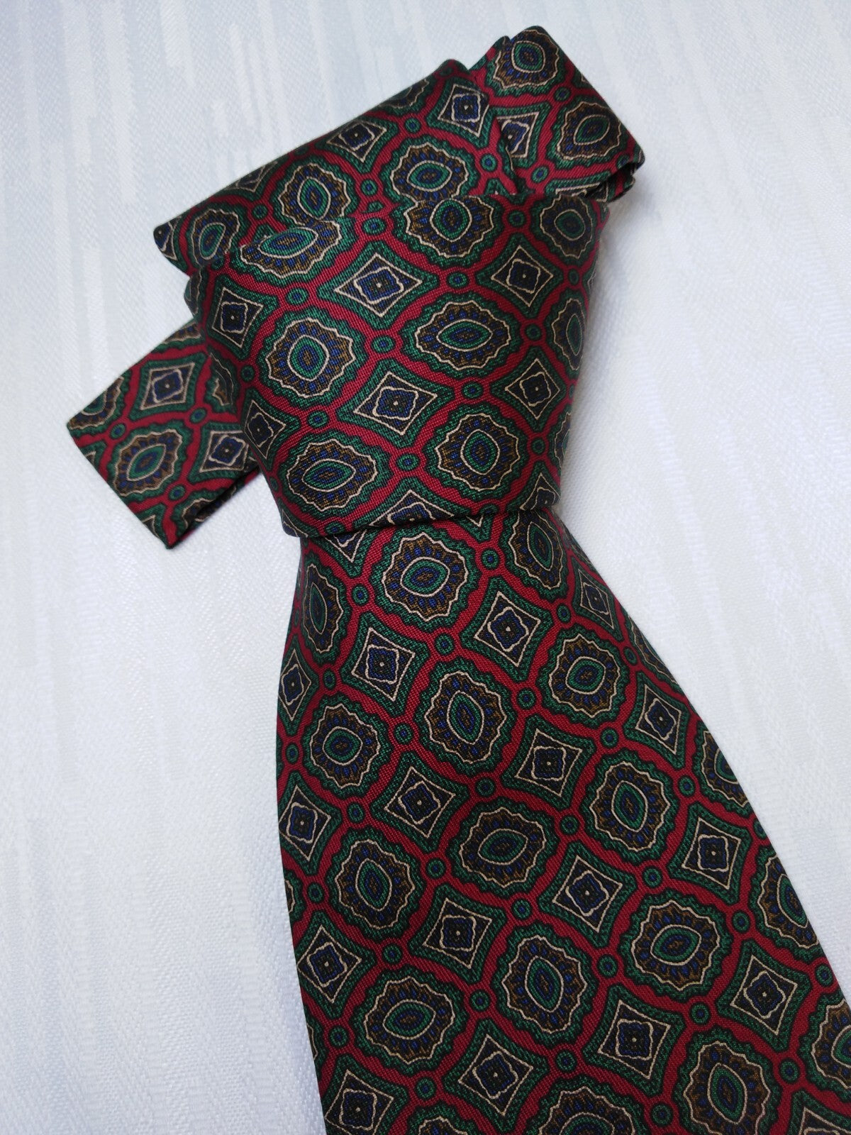 ANGYLE & SUTHERLAND 100% SETA SILK TIE CRAVATTA NECKTIE VINTAGE CLASSIC ITALY
