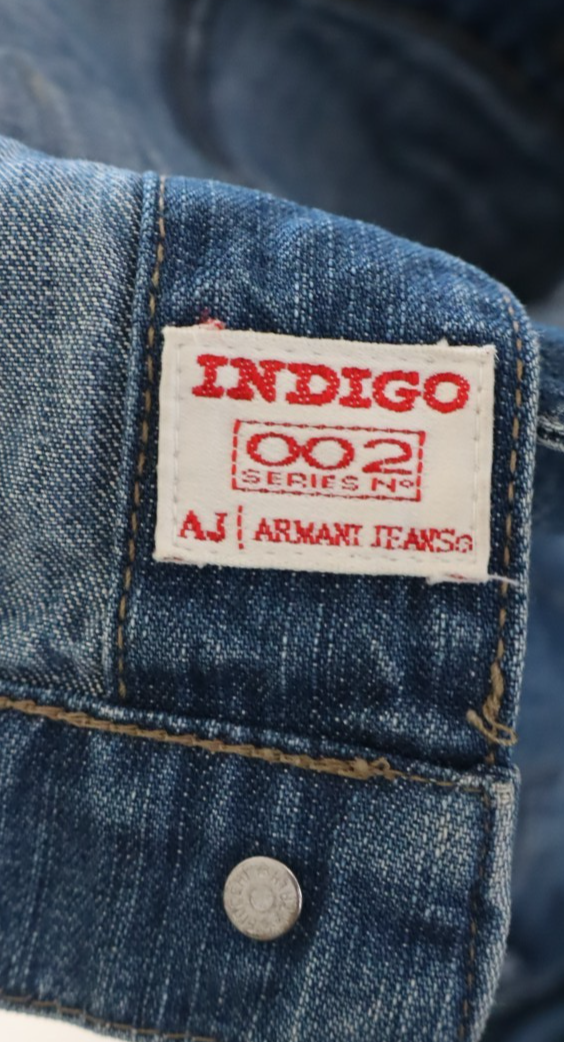AJ ARMANI JEANS GIUBBINO DENIM DONNA 46 WOMAN CASUAL VINTAGE JACKET INDIGO N002