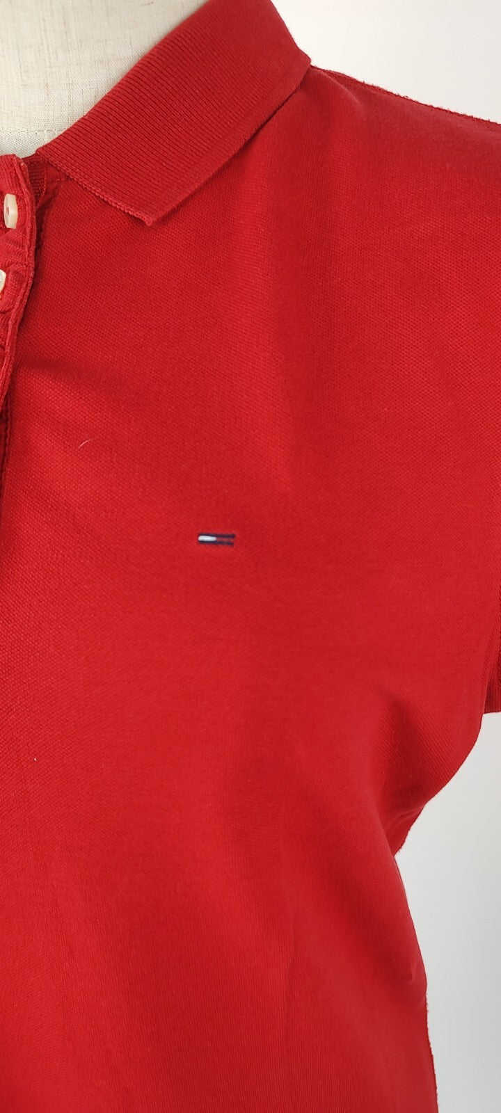 TOMMY HILFIGER POLO MAGLIA DONNA COTONE TG. XL WOMAN SHIRT CASUAL VINTAGE