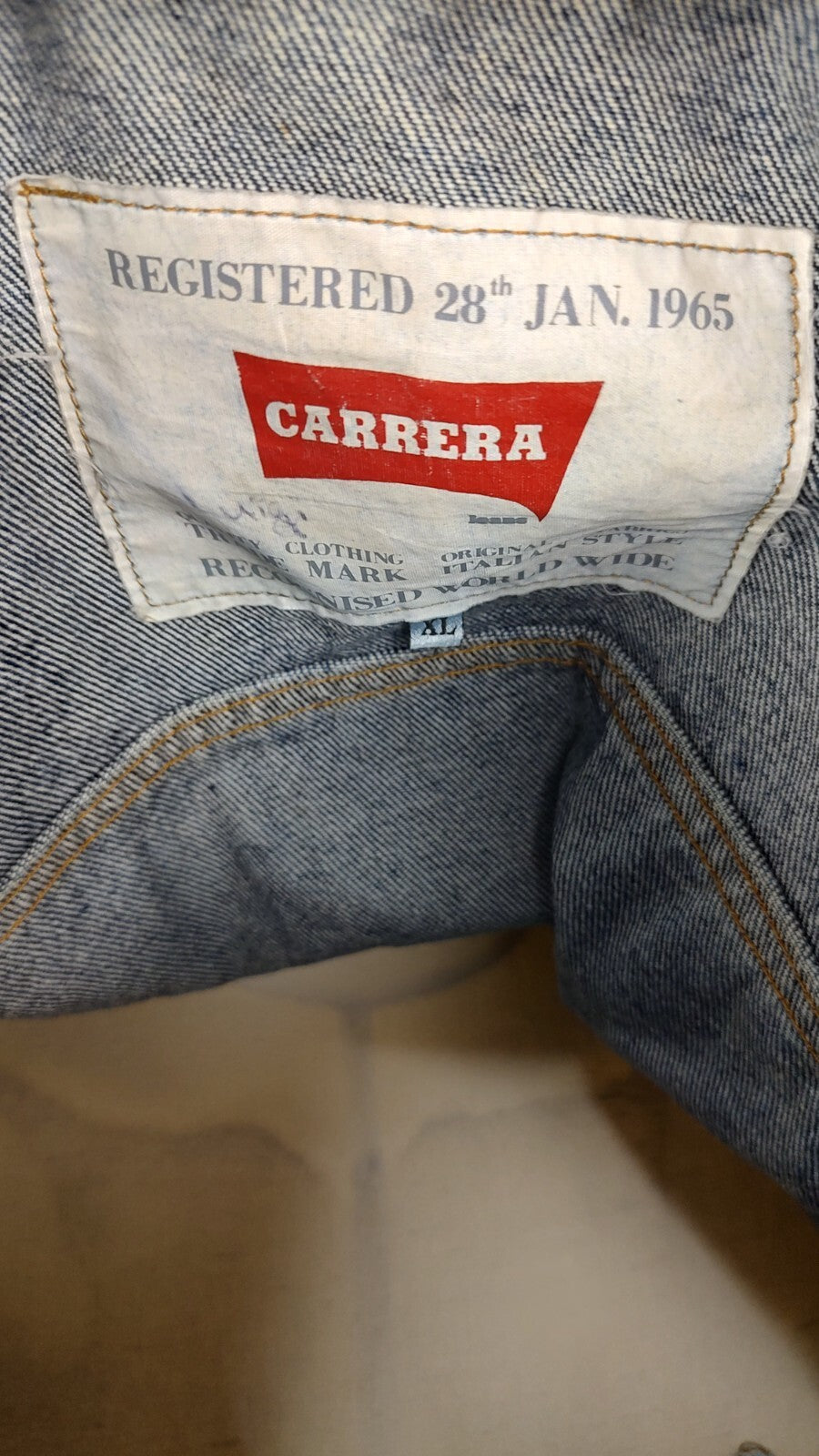 CARRERA JEANS GIUBBINO UOMO Tg XL MAN CASUAL VINTAGE JACKET DENIM