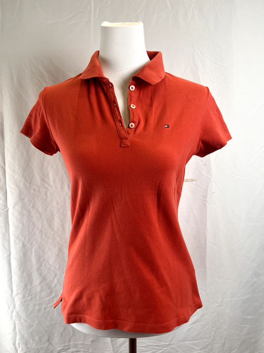 TOMMY HILFIGER POLO MAGLIA T-SHIRT DONNA COTONE TG. L WOMAN SHIRT CASUAL VINTAGE