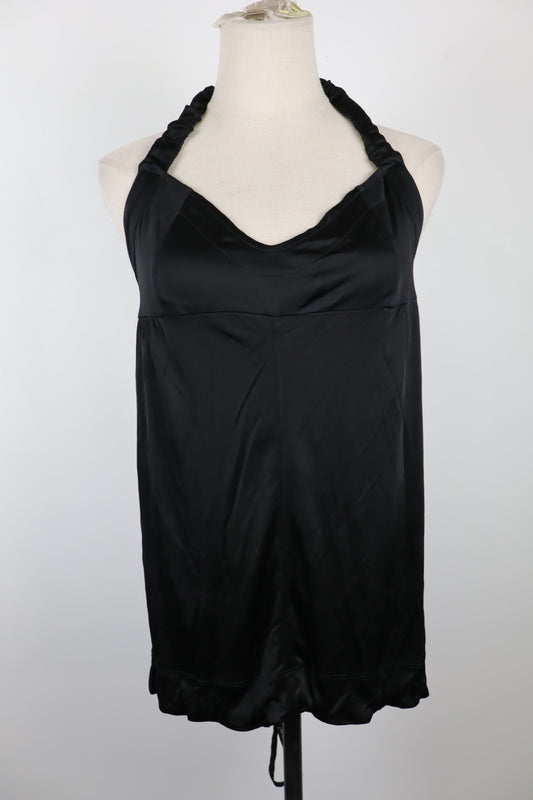 DIESEL MAGLIA CANOTTA DONNA TG. S WOMAN CASUAL VINTAGE T-SHIRT TOP NERO VISCOSA