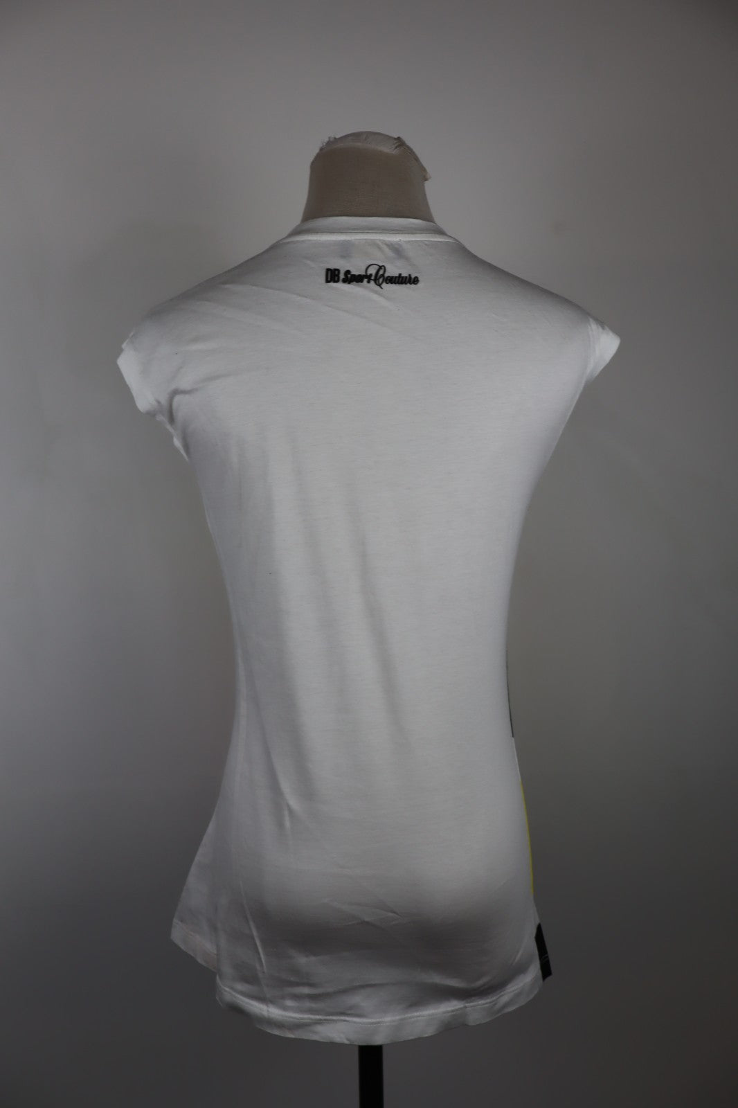 BIKKEMBERGS MAGLIA SMANICATA DONNA TG. S WOMAN CASUAL VINTAGE T-SHIRT TOP COTONE
