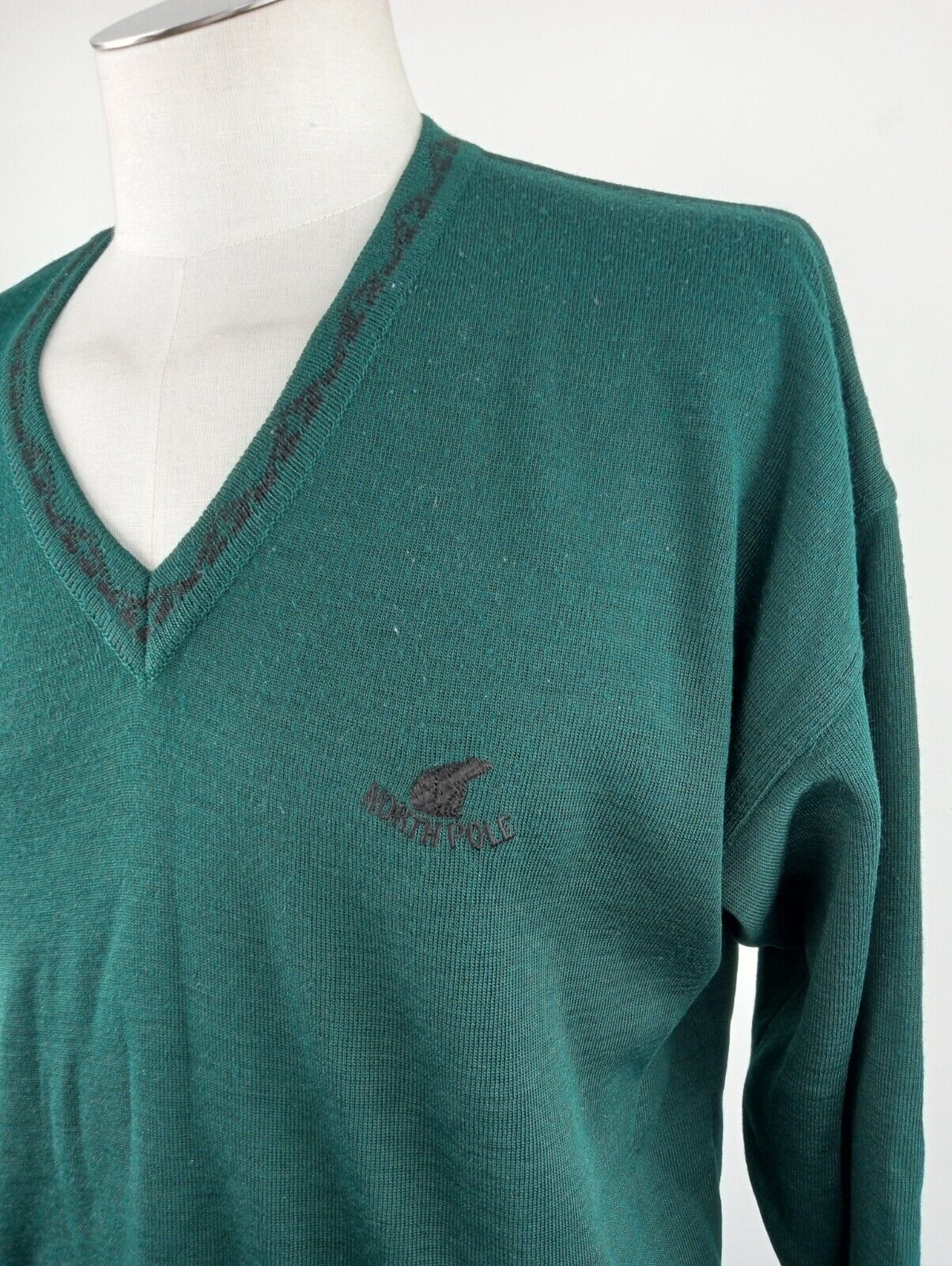 NORTH POLE MAGLIONE LANA VINTAGE UOMO Tg. M MAN SWEATER CASUAL MADE IN ITALY