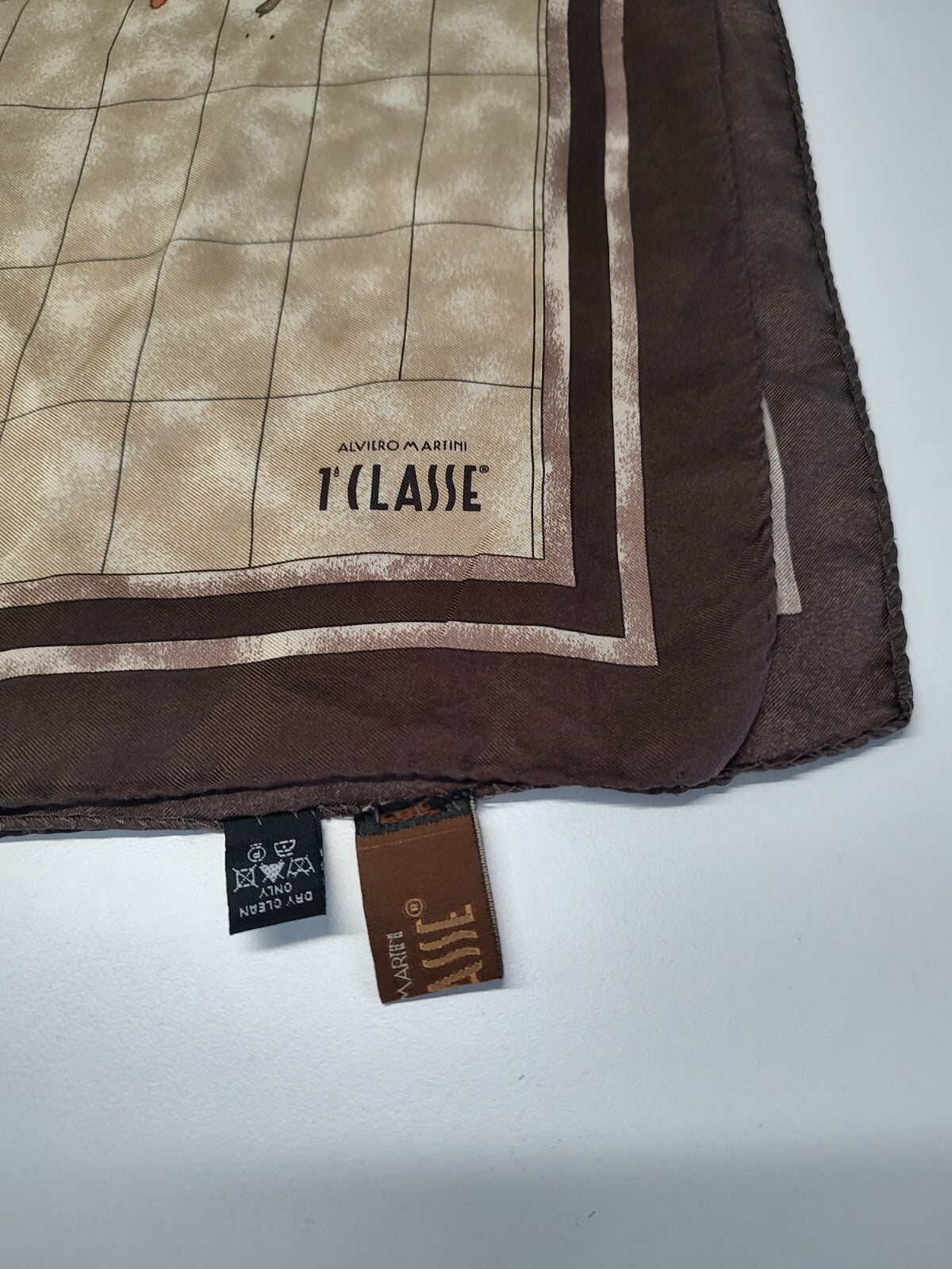 ALVIERO MARTINI 1 CLASSE FOULARD 100% SILK SETA SCARVES SCARF SQUARE MADE ITALY