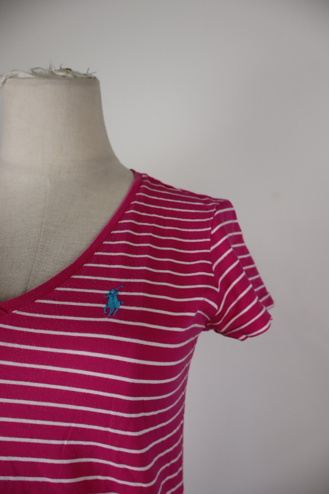 RALPH LAUREN SPORT DONNA MAGLIA COTONE TG. XS WOMAN COTTON SHIRT CASUAL VINTAGE