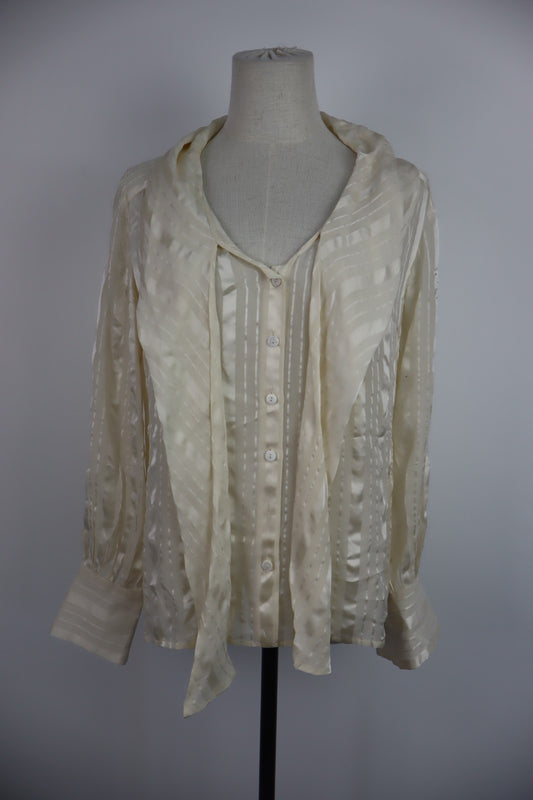LUISA SPAGNOLI CAMICIA  DONNA TG. S WOMAN SHIRT CASUAL VINTAGE SETA SILK BOTTONI