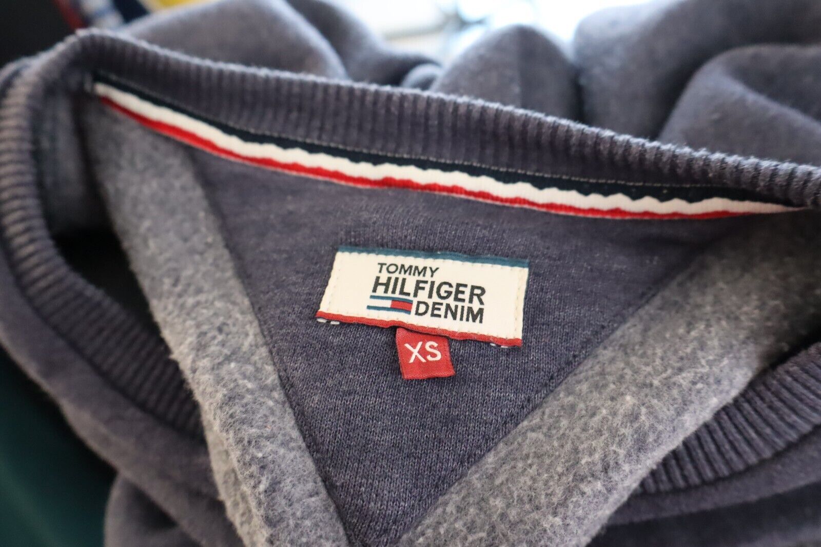 TOMMY HILFIGER FELPA UOMO Tg XS MAN SPORT COTONE COTTON SWEATSHIRT VINTAGE