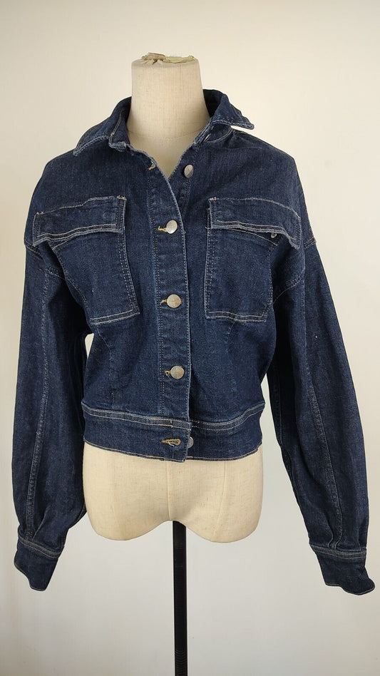 PEPE JEANS PER DUA LIPA GIUBBINO DONNA Tg. M WOMAN CASUAL JACKET COTONE DENIM