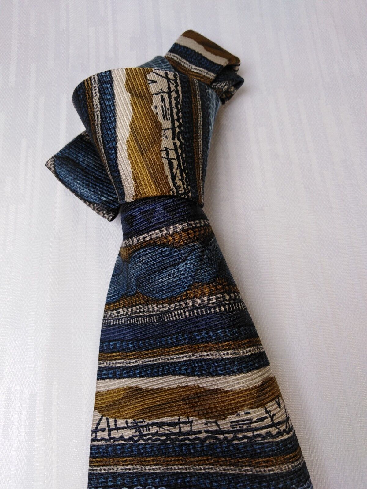 LUIGI PANZA NAPOLI 100%  SILK TIE SETA CRAVATTA NECKTIE MADE IN ITALY CLASSIC