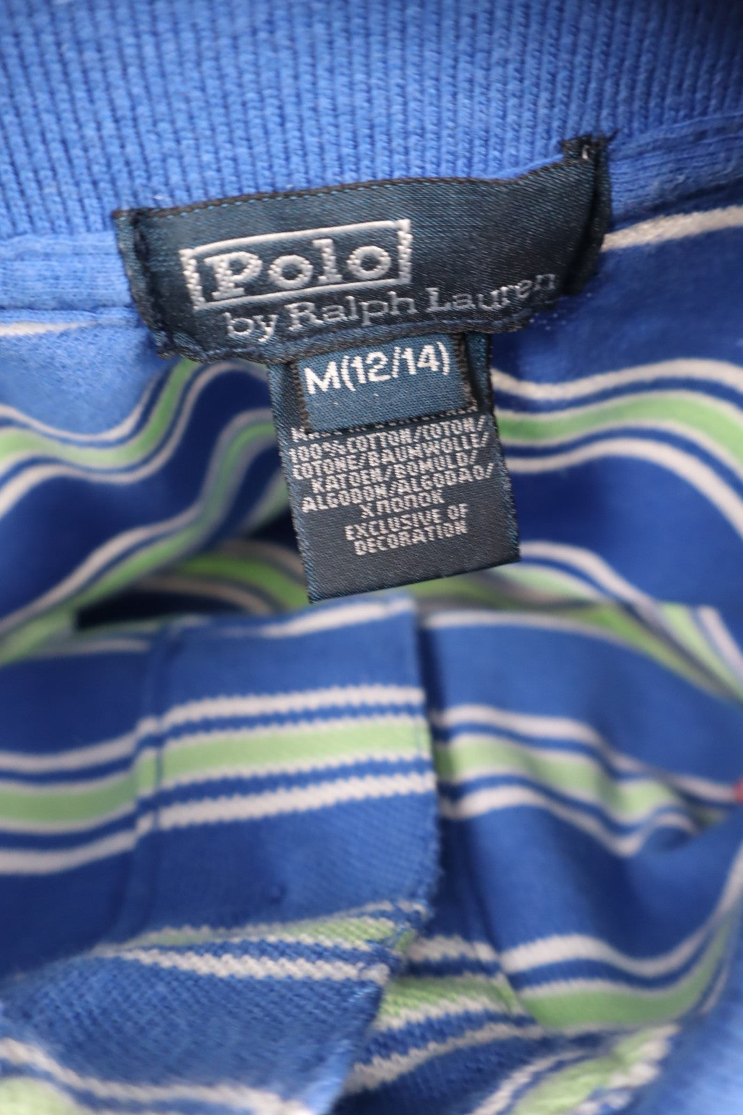 RALPH LAUREN POLO MAGLIA UOMO TG M 12/14 ANNI MAN T-SHIRT VINTAGE COTONE RAGAZZO