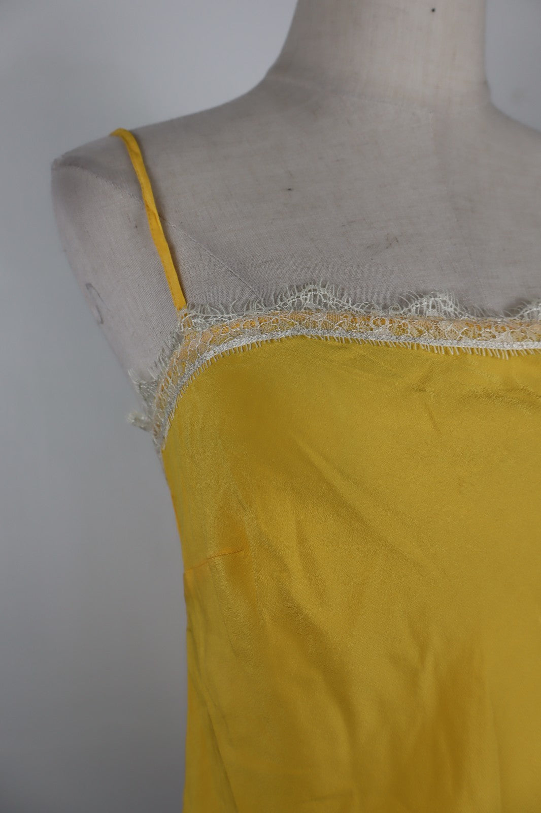 LIU JO MAGLIA CANOTTA DONNA TG. 42 WOMAN CASUAL VINTAGE T-SHIRT TOP SETA GIALLO