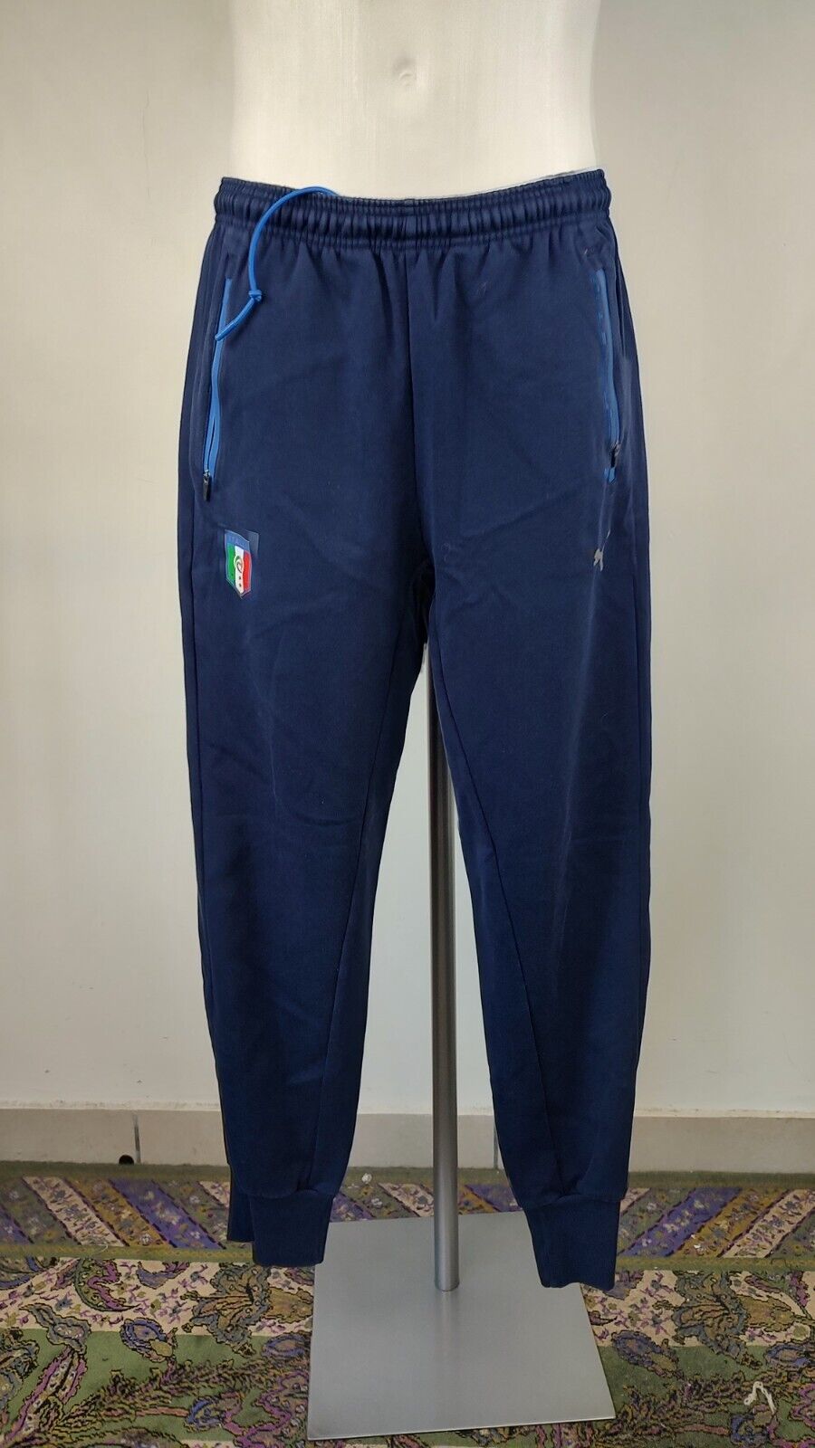 PUMA ITALIA PANTALONE TUTA CALCIO SPORT UOMO TG 48-50 VINTAGE MAN PANTS