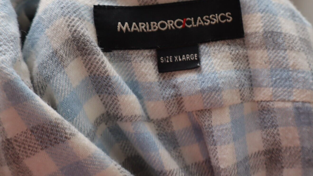 MARLBORO CLASSICS CAMICIA UOMO TG. XL MAN CASUAL VINTAGE SHIRT COTONE COTTON