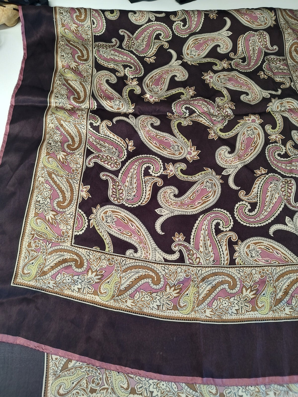 ROCCOBAROCCO FOULARD 100% SILK SETA SCARVES SCARF RECTANGLE MADE ITALY