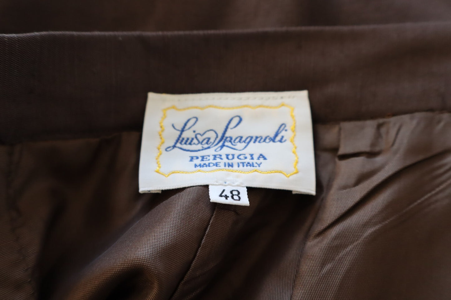 LUISA SPAGNOLI GONNA DONNA LINO VISCOSA WOMAN LINEN SKIRT Tg. 48 CASUAL VINTAGE