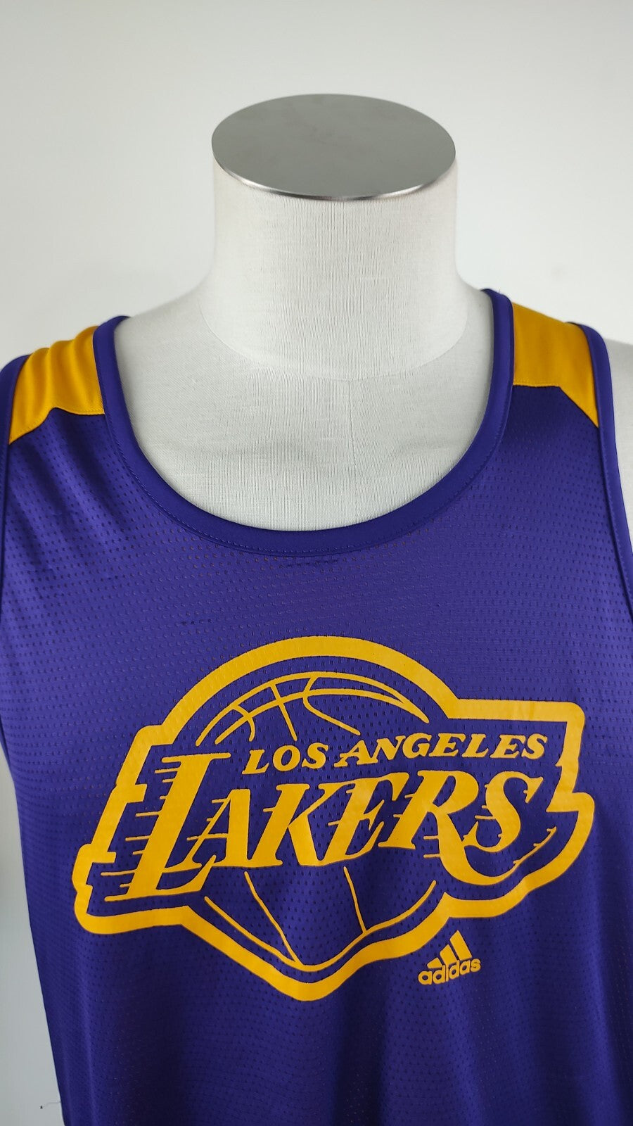 ADIDAS NBA LAKERS CANOTTA BASKET NBA UOMO TG. M SPORT MAN DOUBLE FACE