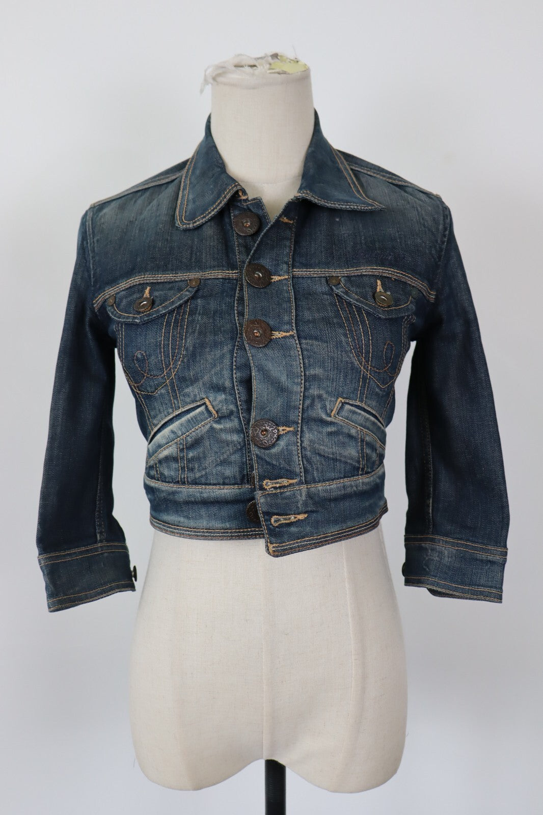 PATRIZIA PEPE JEANS GIUBBINO DONNA Tg. XS WOMAN CASUAL JACKET COTONE DENIM