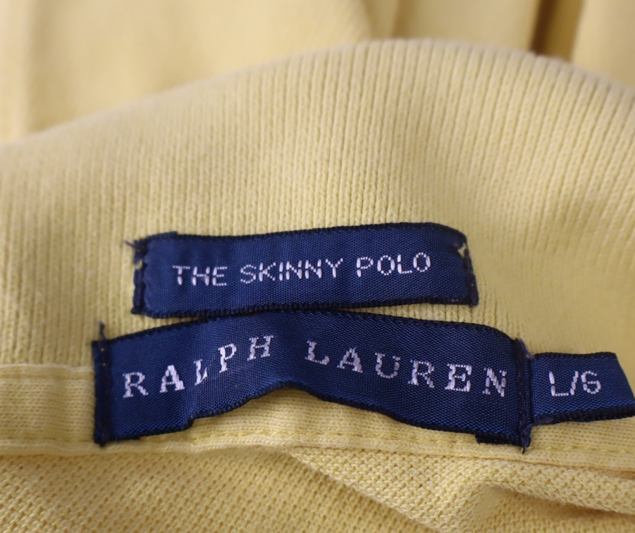 RALPH LAUREN SKINNY MAGLIA POLO UOMO COTONE TG. L MAN COTTON SHIRT CASUAL LOGO