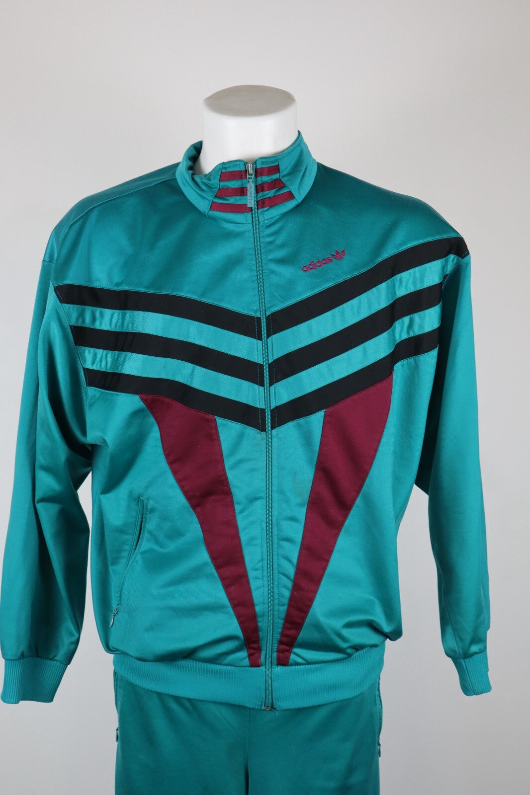 ADIDAS TUTA COMPLETA DUE PEZZI Tg. 5 TRACKSUIT JACKET PANTS UOMO SPORT