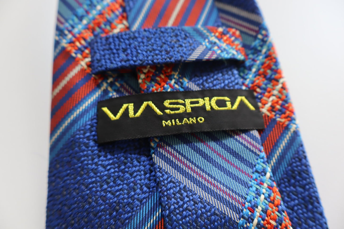 VIA SPIGA 00% SILK TIE SETA CRAVATTA NECKTIE MADE IN ITALY CLASSIC
