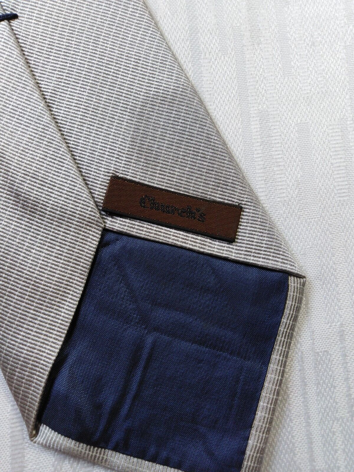 CHURCH'S 100% SILK TIE SETA CRAVATTA NECKTIE ITALY VINTAGE CLASSIC
