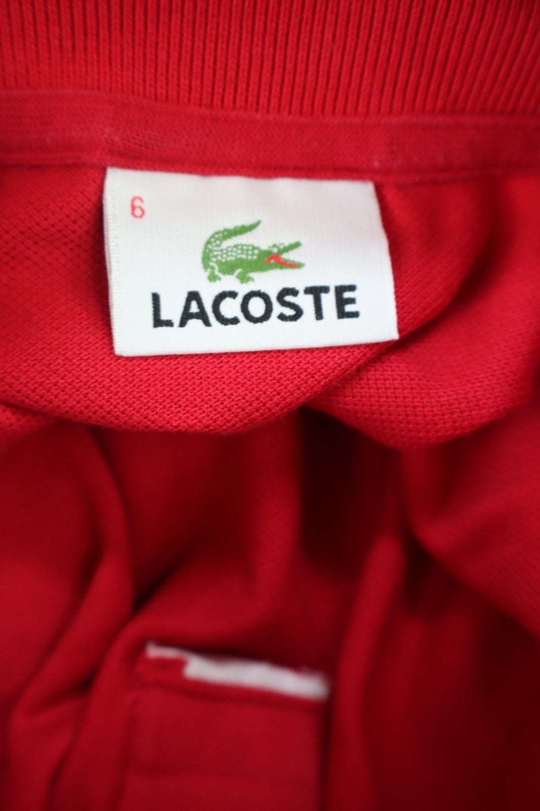 LACOSTE MAGLIA POLO UOMO TG. 6 MAN T-SHIRT CASUAL VINTAGE COTONE COTTON