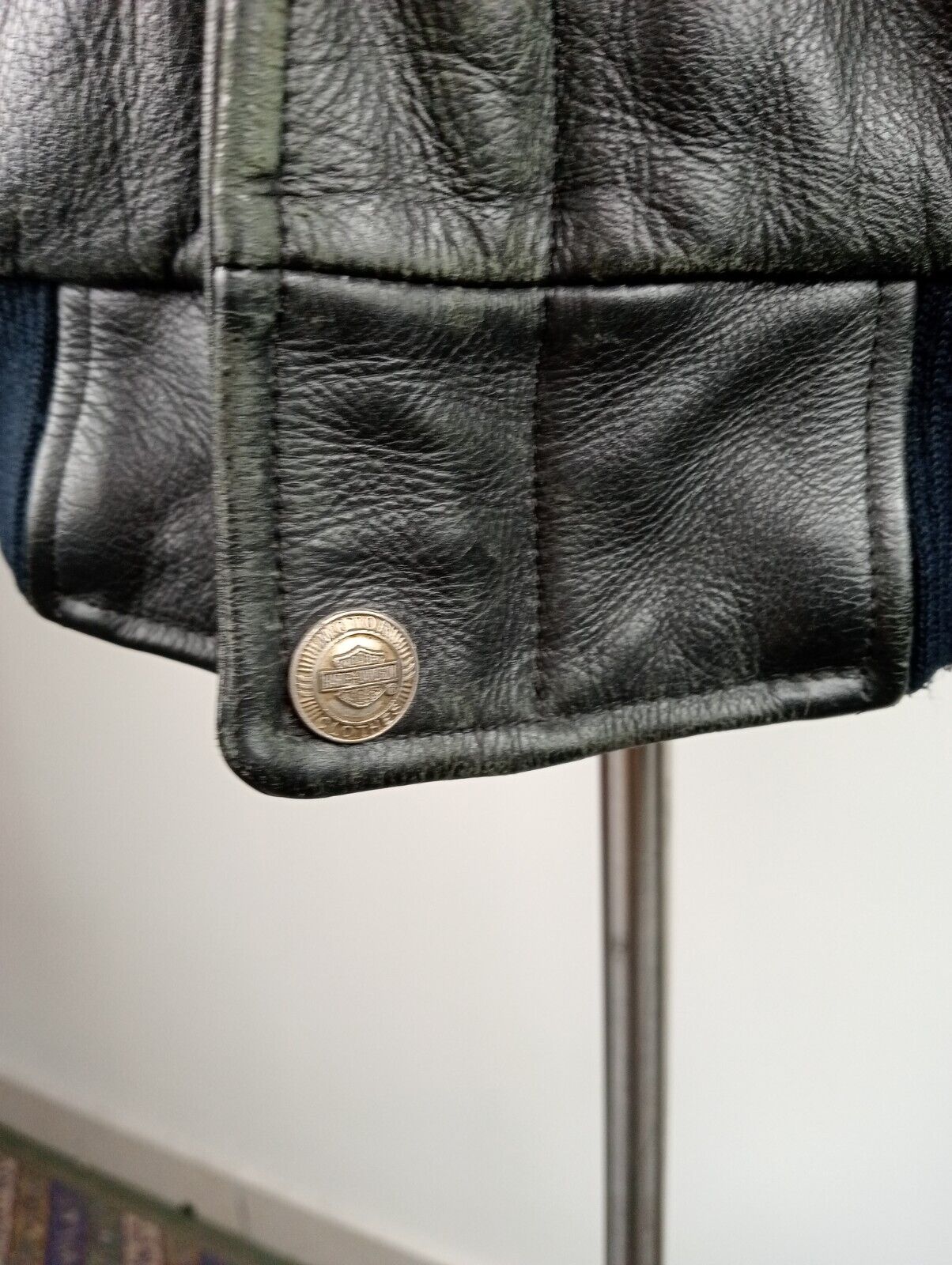 HARLEY DAVIDSON GIUBBINO PELLE MOTO LEATHER GIACCA UOMO Tg L MAN CASUAL JACKET