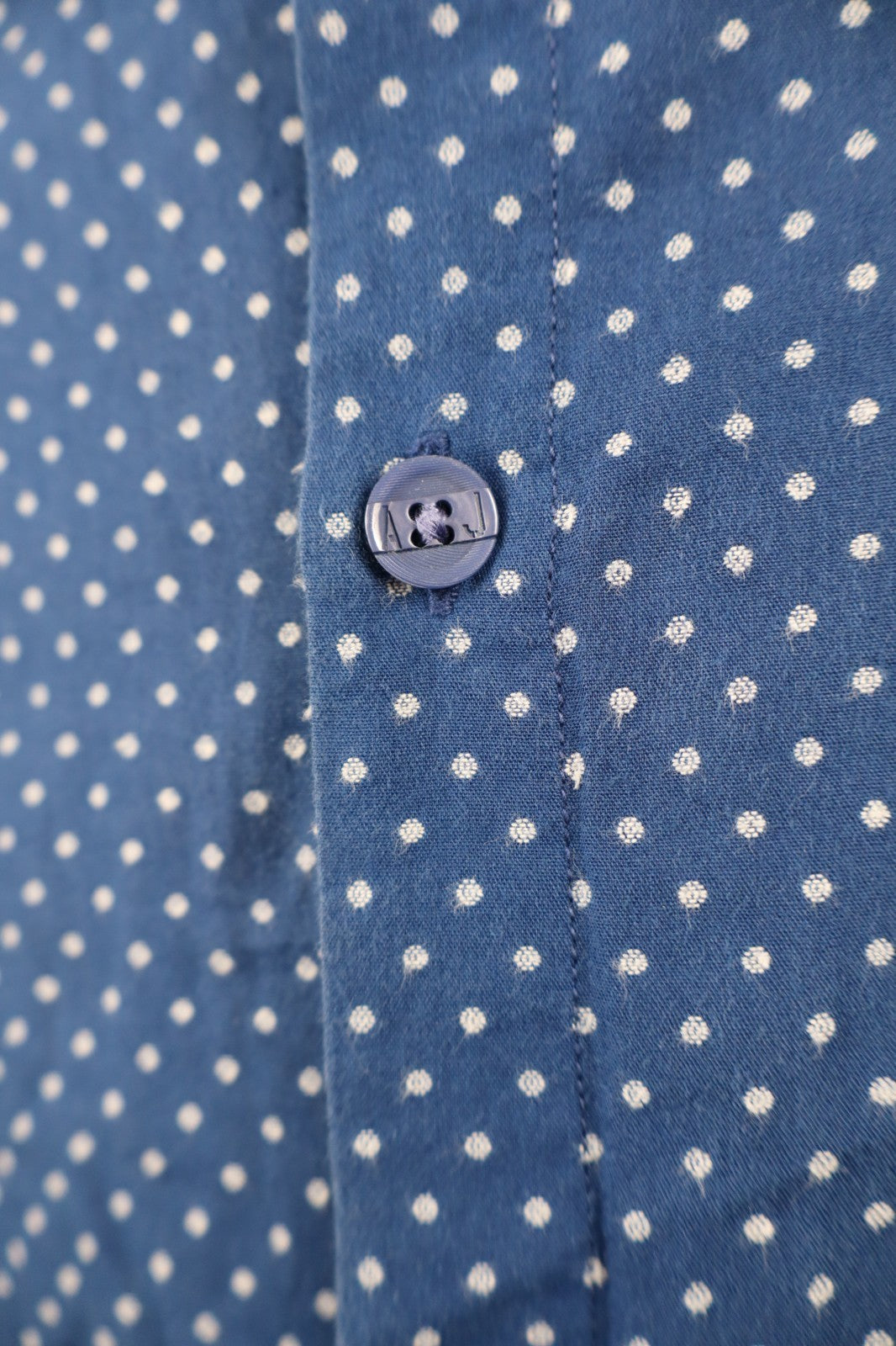 AJ ARMANI JEANS CAMICIA UOMO COTONE TG. S MAN CASUAL VINTAGE COTTON SHIRT POIS