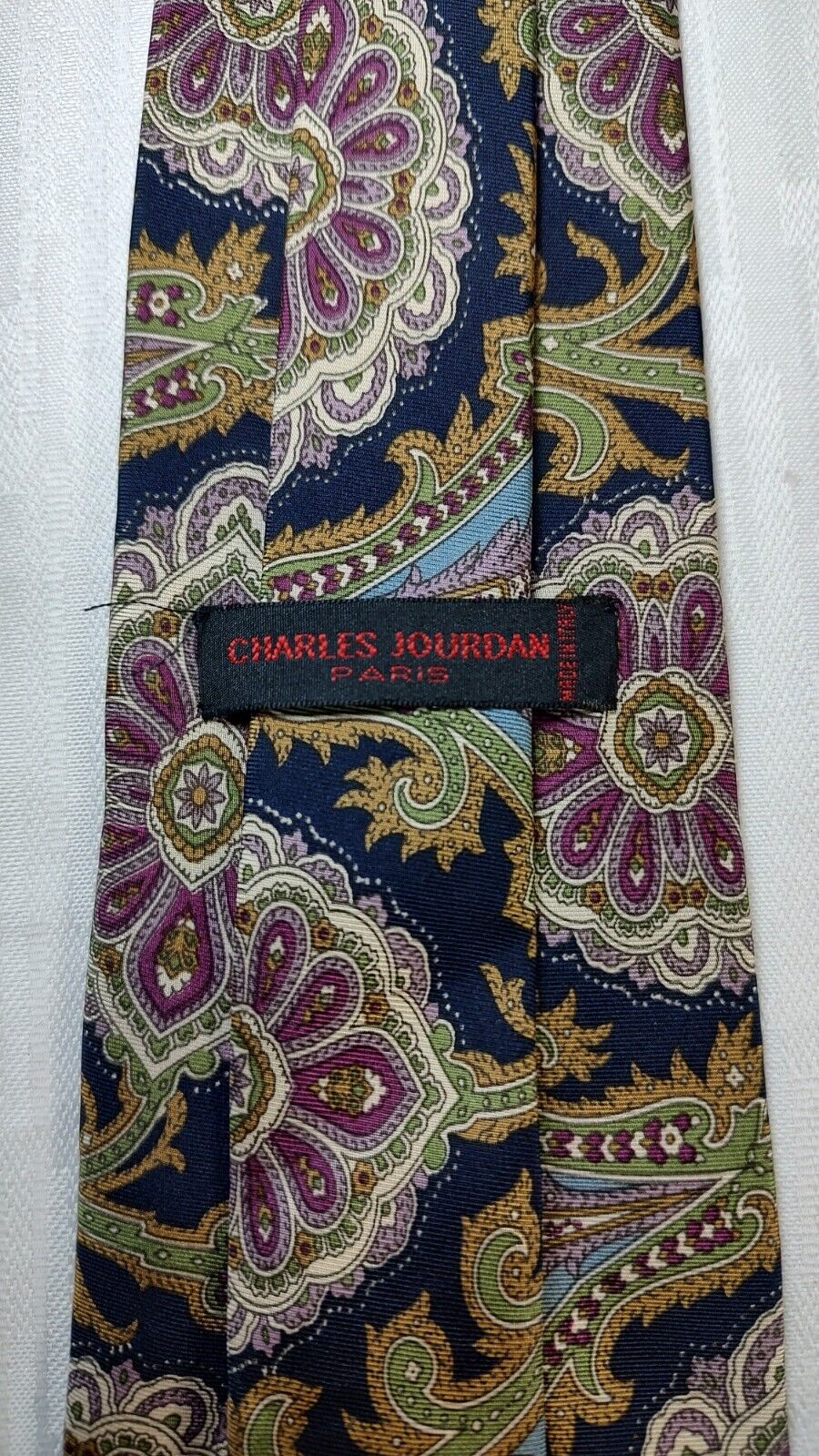 CHARLES JOURDAN 100%  SILK TIE SETA CRAVATTA NECKTIE MADE IN ITALY