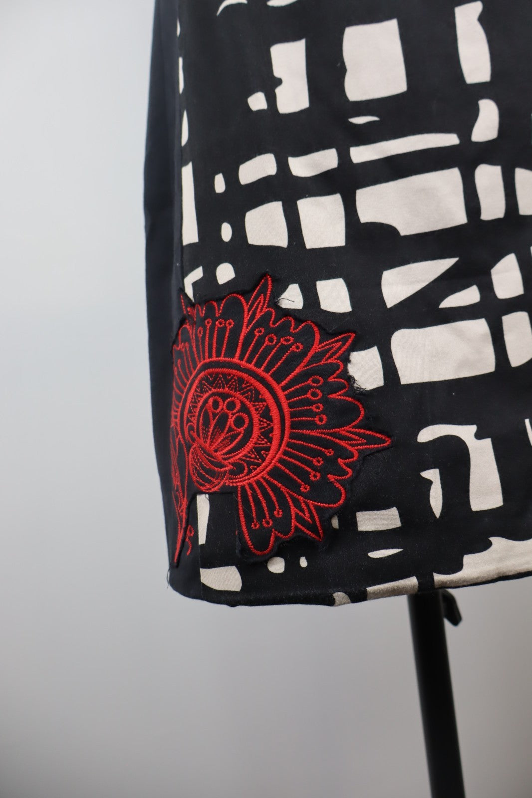 DESIGUAL VESTITO SMANICATO DONNA TG. 38 WOMAN CASUAL VINTAGE DRESS POLI COTONE