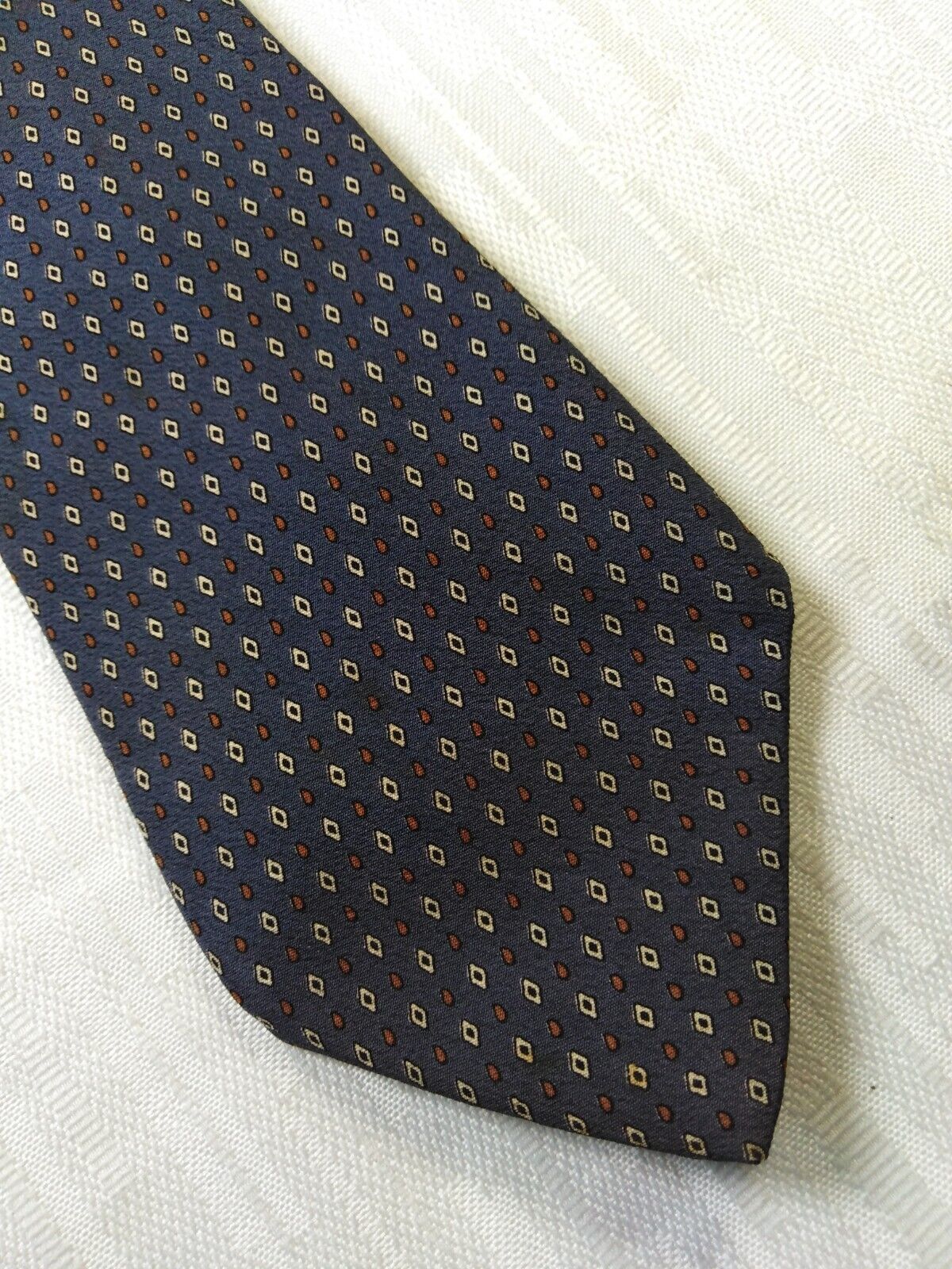 ANGELO MARINO 100% SILK TIE SETA CRAVATTA NECKTIE ITALY VINTAGE CLASSIC