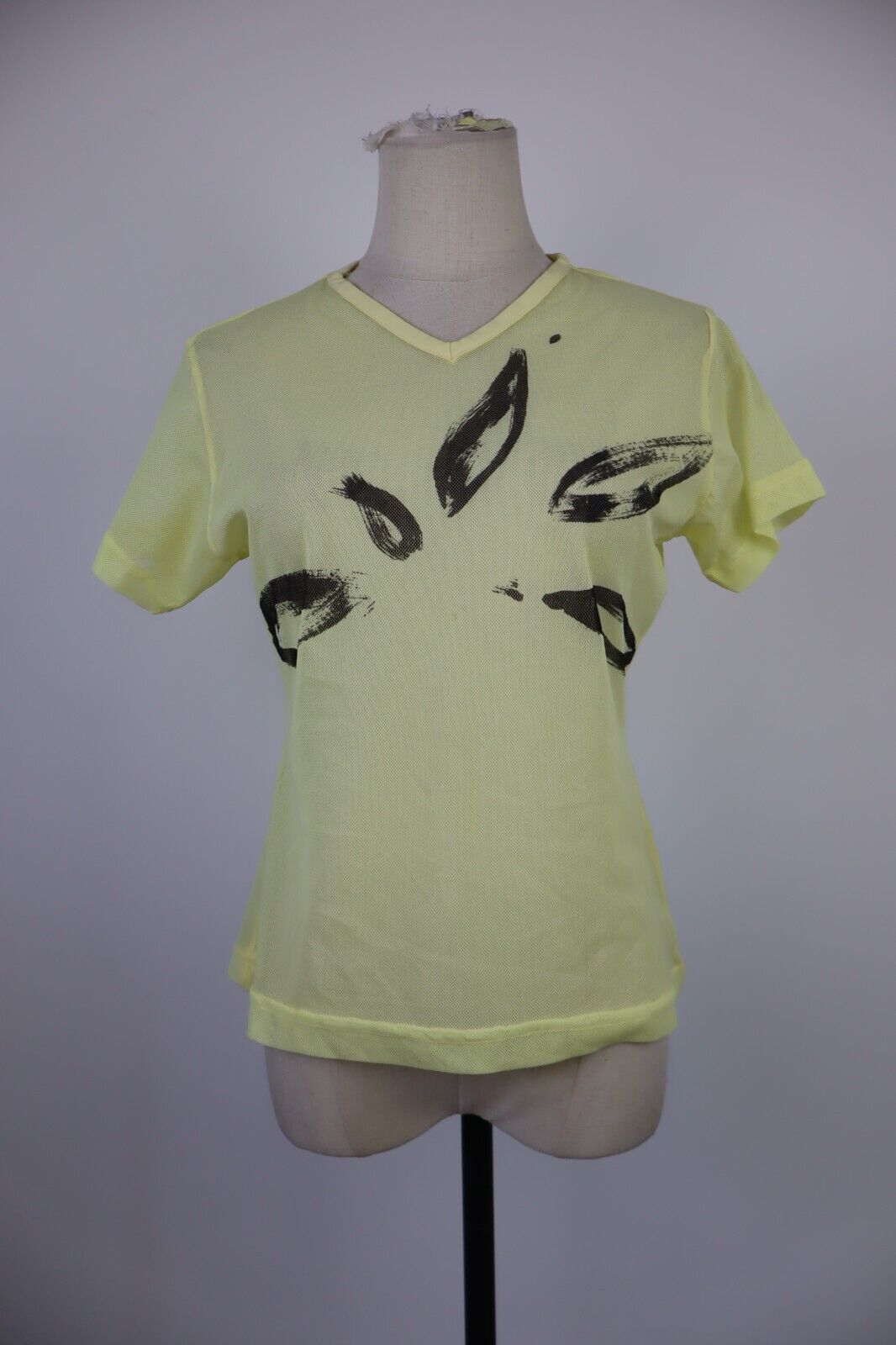 MAGLIA CROP TOP DONNA M WOMAN T-SHIRT GRUNGE A RETE CHIC VINTAGE Y2K 2000'S